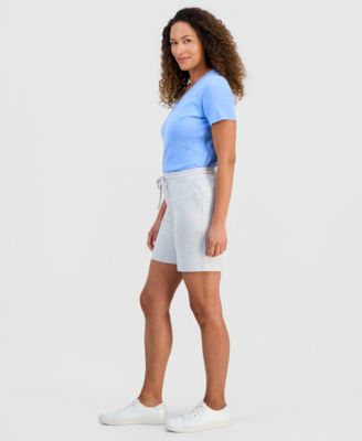 Petite Mid-Rise Drawstring Shorts