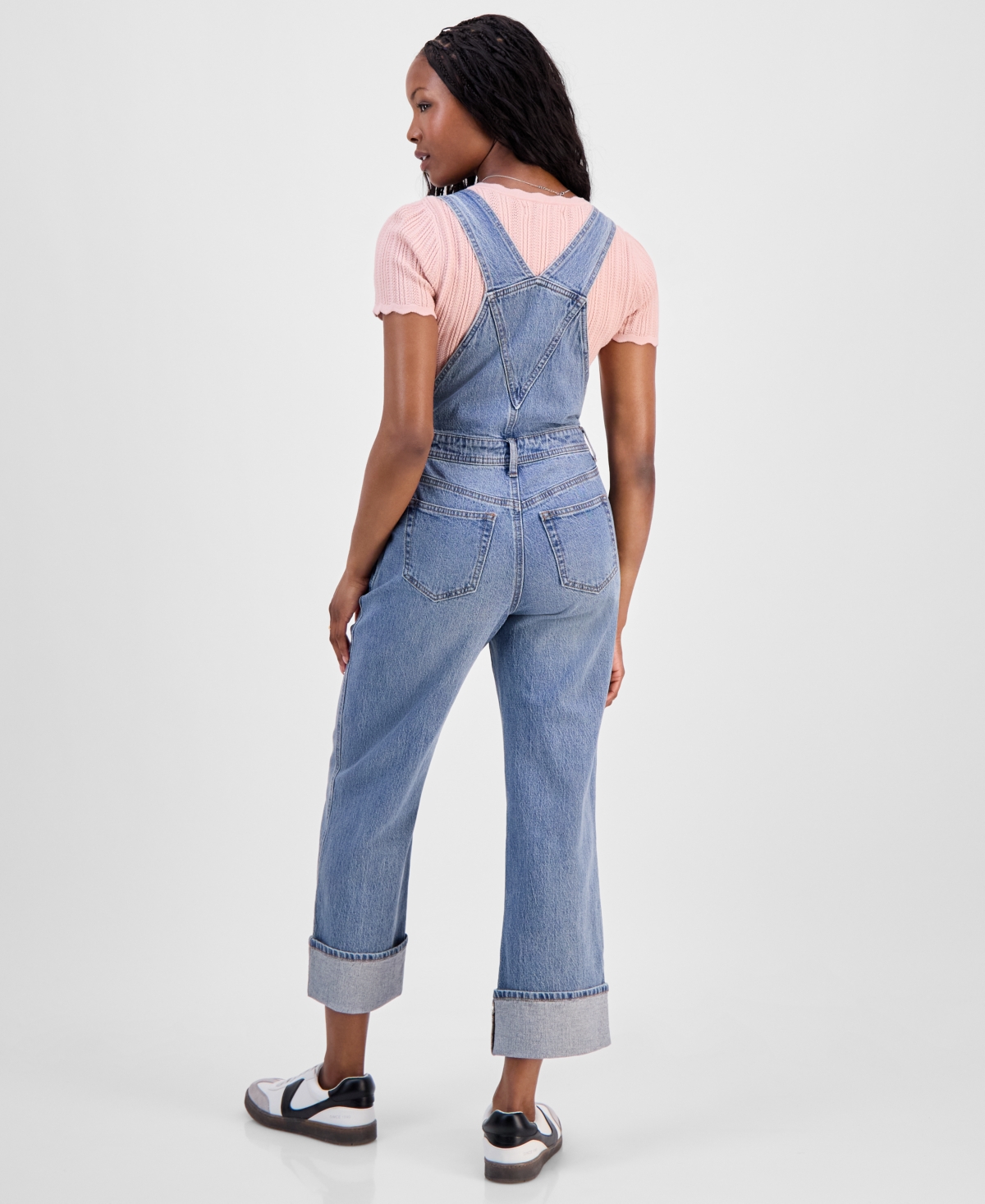 And Now This Petite Cuffed Denim Overalls, Macy's Exclusive