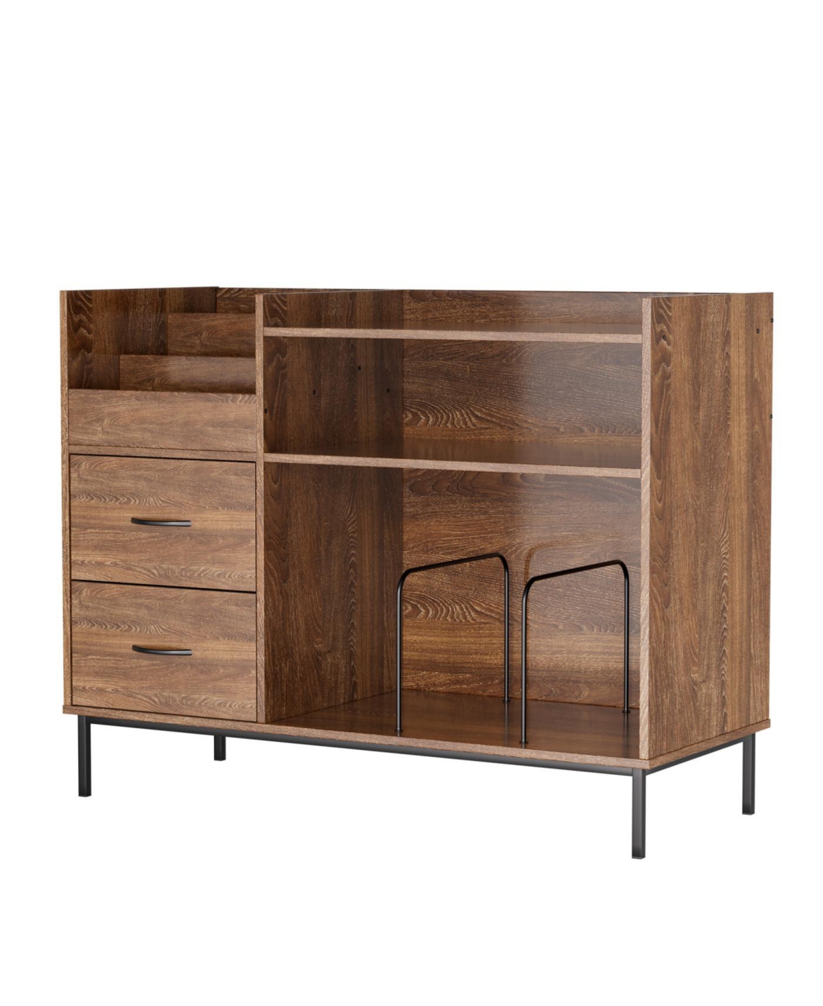 Streamdale Furniture Record Player Stand with Adjustable Shelves & Speaker Shelf