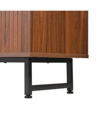 Mid-Century Modern Walnut Sideboard Buffet Cabinet