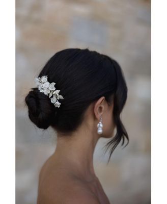 Victoria Crystal Floral Comb