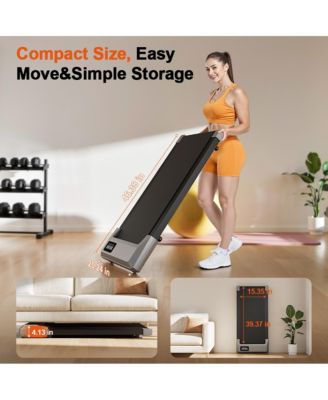 15.3539.37 inches Run Belt Treadmills 2.5HP 2 in 1 LED Display 0.6-5MPH 350 LBS Weight Capacity