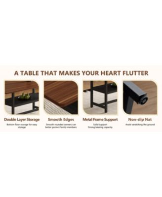 Walnut Dining Table with Storage Platform (7135.4