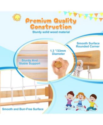 All-in-One 10-in-1 Indoor Climbing Set with Rock Wall, Swings, Rings, Ladders