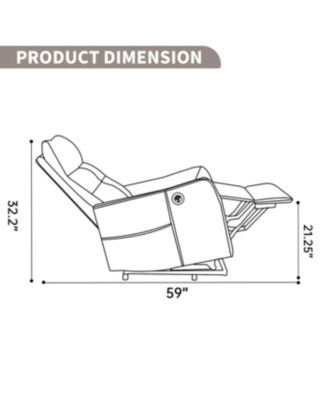 Beige PU Power Lift Recliner Chair with Massage, Heat, USB for Elderly