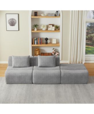 Streamdale Oversized 3 Seater Chenille Sofa, No Assembly, Space-Saving