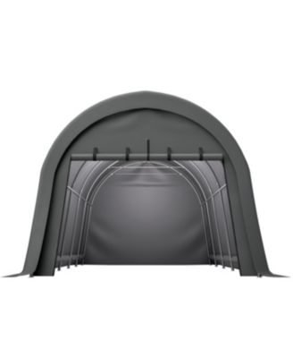 Heavy-Duty 12x20 FT Carport Canopy, Commercial-Grade Steel Frame Garage Shed