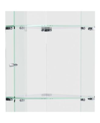  Premium 5-Tier Diamond Glass Display Case with 5 LED Modes