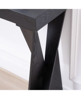 Modern Console Table Narrow Entryway Sofa Table with Crossed Legs