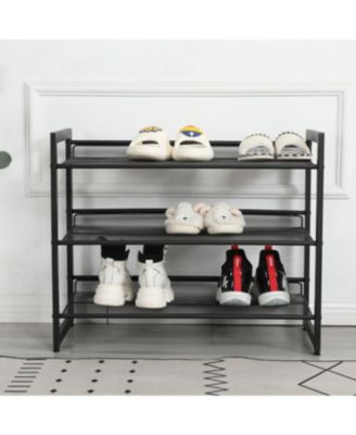 3-Tier Adjustable Shoe Rack Organizer for Entryway