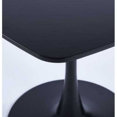 24" Black Square Tulip Dining Table for 2-4 People