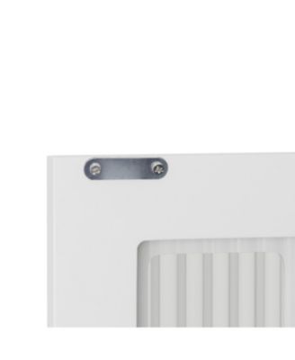 Bathroom Wall Cabinet, 3-Door Wooden Cabinet with Open/Hidden Storage, White