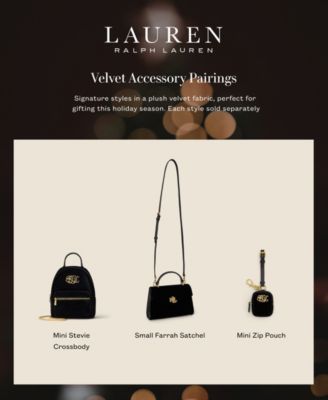 Farrah Small Velvet Satchel Bag