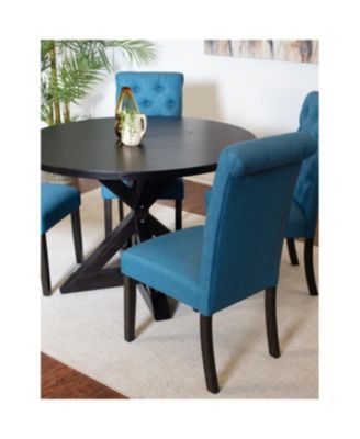Streamdale 5-piece Dining Set, Cross-Buck Dining Table with 4 Stylish Chairs