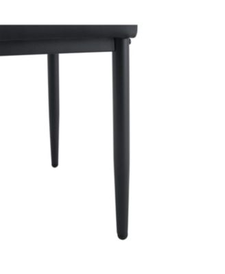 Streamdale Set of 4 Black Dining Chairs, 37" High, Ergonomic PU Backrest