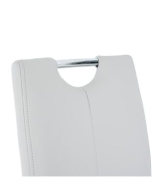 Streamdale Modern glass dining table & 6 gray chairs set