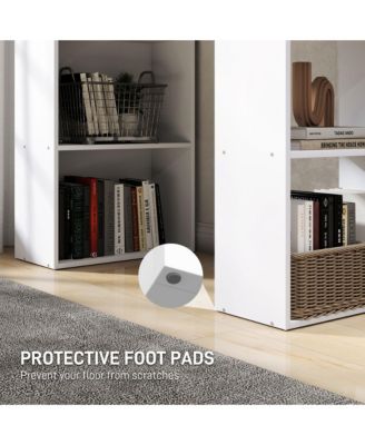 47" Home Office Computer Desk with 6-Tier Shelves,