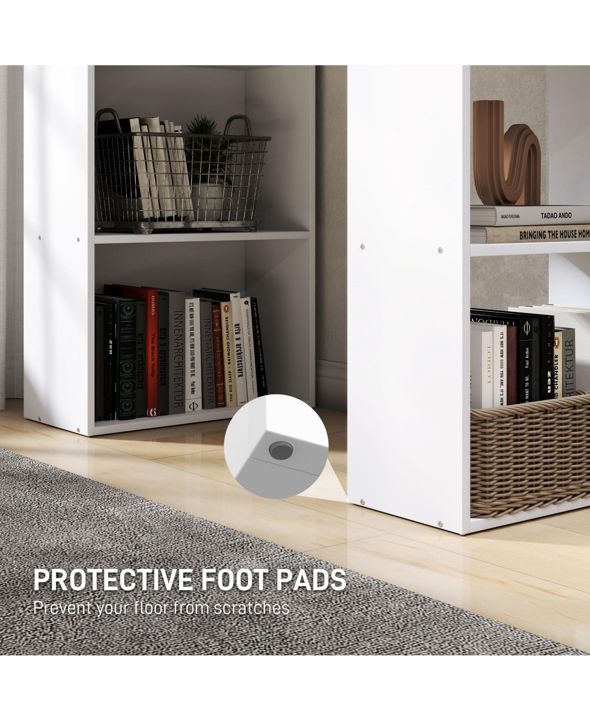 Homcom 47" Home Office Computer Desk with 6-Tier Shelves,