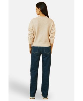 Women's Relaxed Knitted Sequin Sweater