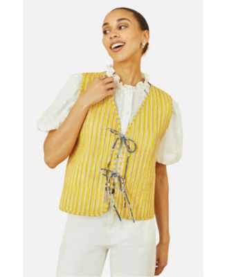 Women's Floral Reversible Quilted Vest Jacket