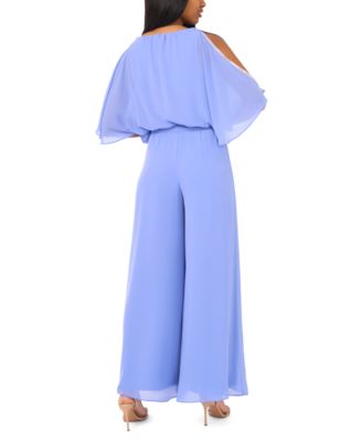 Women's Belted Blouson Boat Neck Jumpsuit