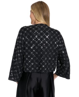 Women's Jewel Neck Embellished Jacket