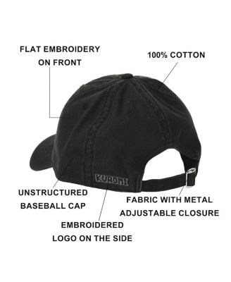 Embroidered Character Face Black Unstructured Baseball Cap