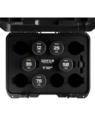 Vespid Prime Cinema 5-Lens Kit with 12mm T2.8 and 25mm, 35mm, 50mm, 75mm T2.1 Lens for PL & EF Mount
