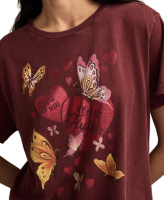 Women's Heart Flutter Boyfriend Crewneck T-Shirt