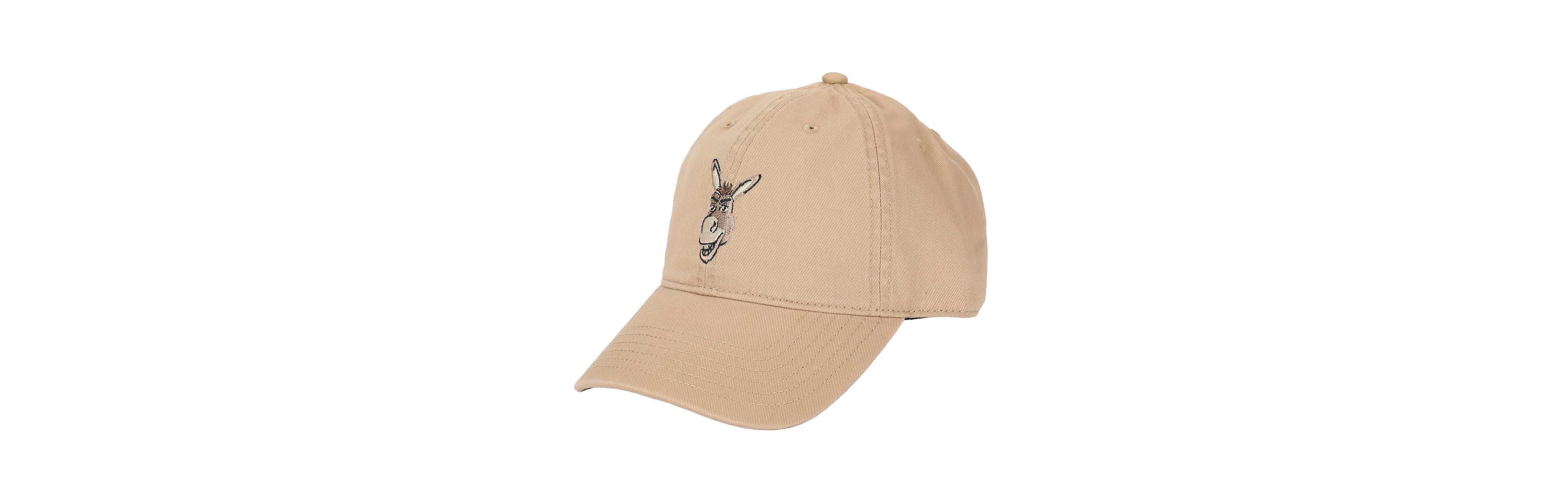 Shrek Men's Embroidered Donkey Face Tan Unstructured Baseball Cap