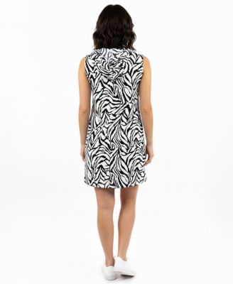 Women's Sleeveless V-Neck Hooded Swim Tunic