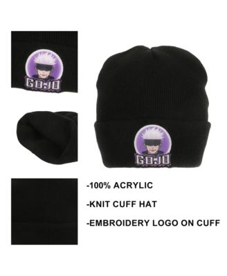 Men's Gojo Character Circle Black Cuff Beanie