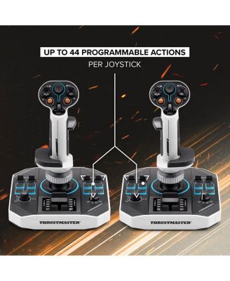 Sol-R2 HOSAS Space Sim Duo Flight Sticks for PC, Black/White