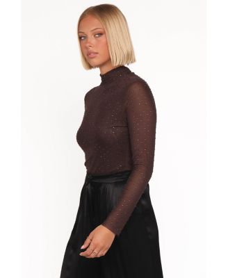 Women's Alejandra Embellished Mesh Top.