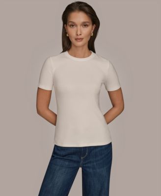 Women's Rib Short-Sleeve Crewneck T-Shirt