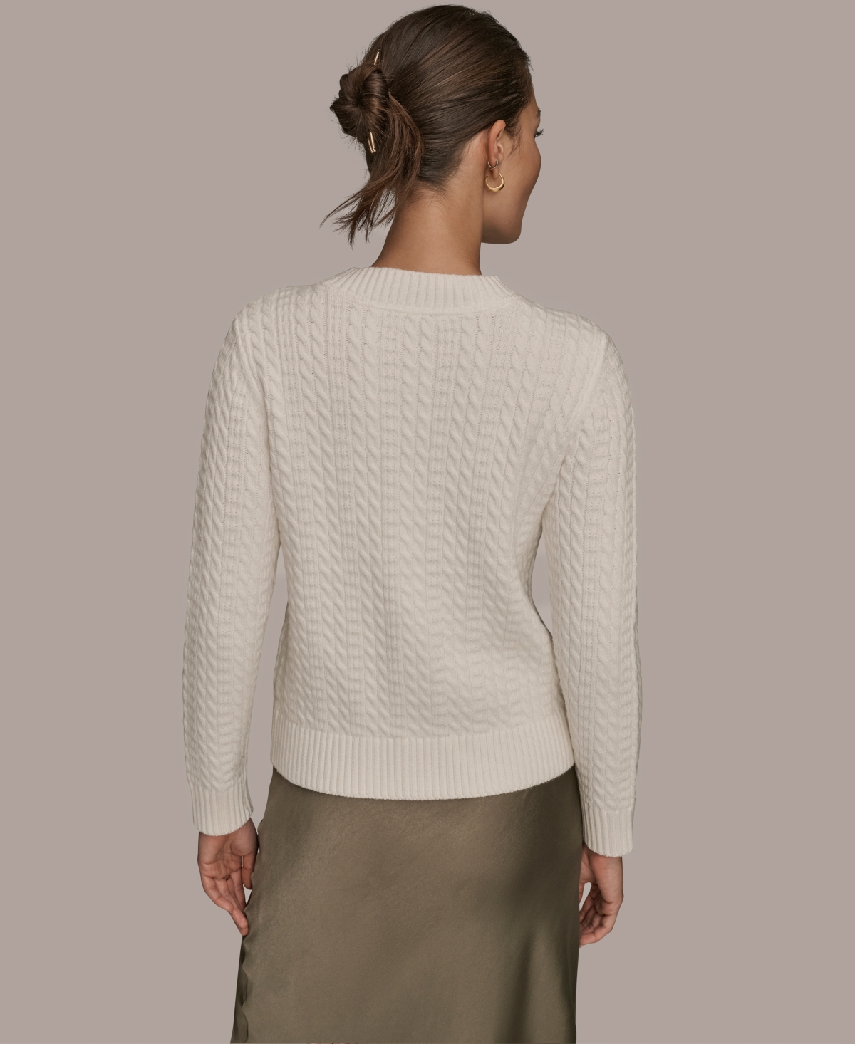 Donna Karan Weekend Women's Long-Sleeve Crewneck Cardigan Sweater