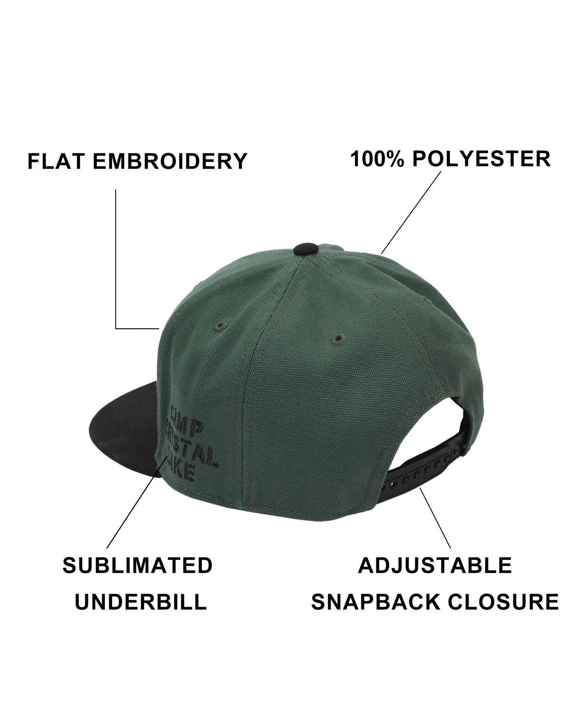 Friday the 13th Men's Jason Mask Traditional Snapback Cap