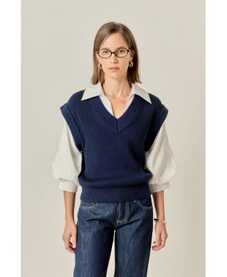 Women's Mixed Media Top