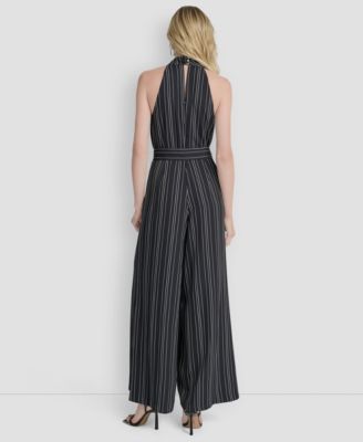 Women's Sleeveless Wide Leg Ankle Jumpsuit