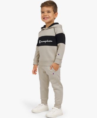 Boys' 4-7 Color Block Long-Sleeve Sweater and Joggers, 2-Piece Set