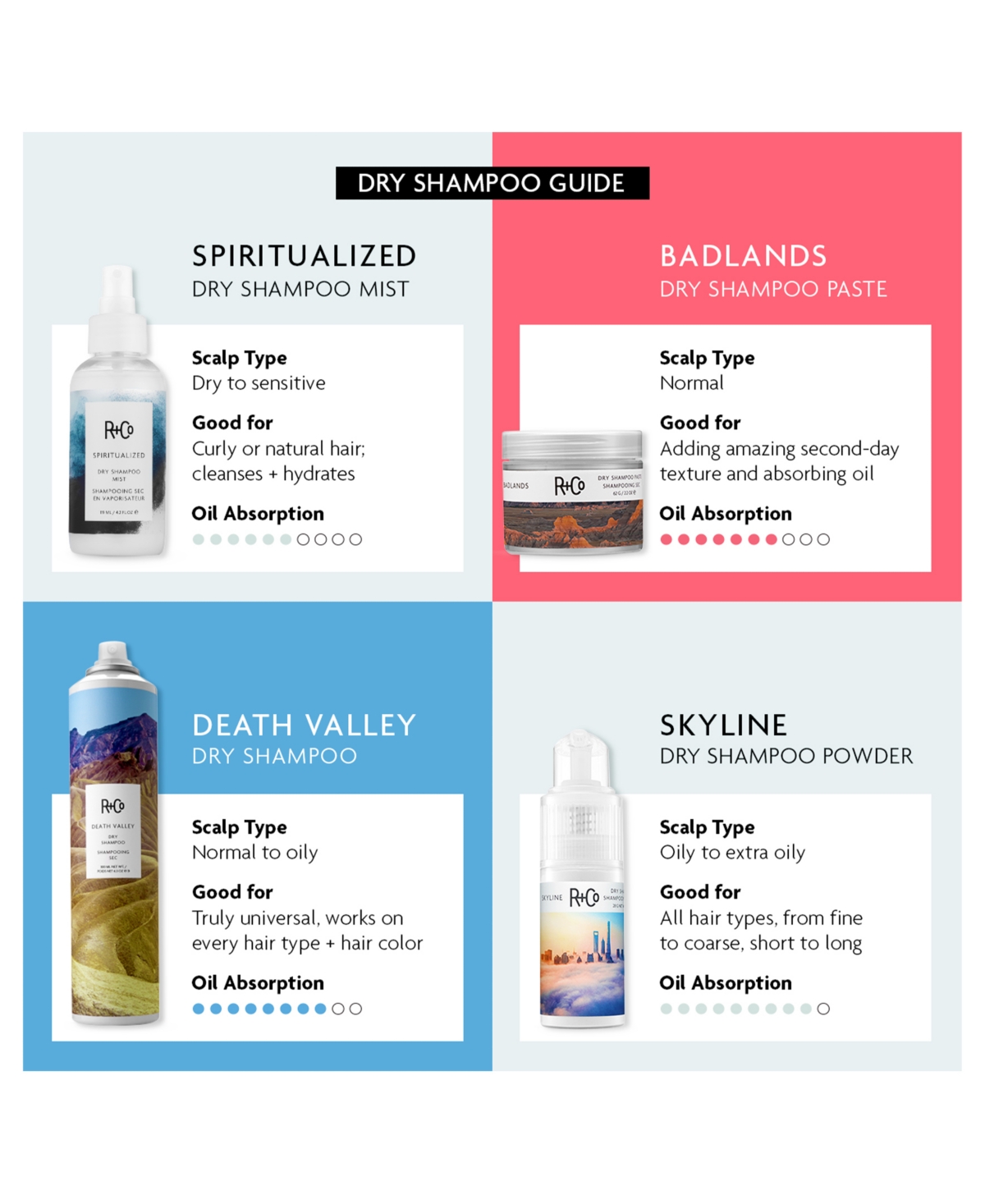 R+Co Badlands Dry Shampoo Paste, 2.2 oz.