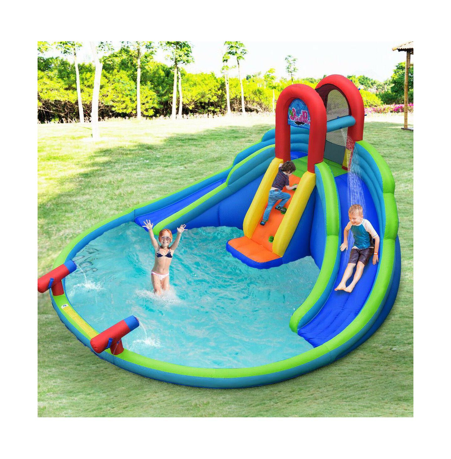 Детская игрушка HONGGE Inflatable Water Slide and Bounce House with Splash Pool and Climbing Wall, Accommodates 3 Children, Ages 3+, цвет: Colorful — фото 5