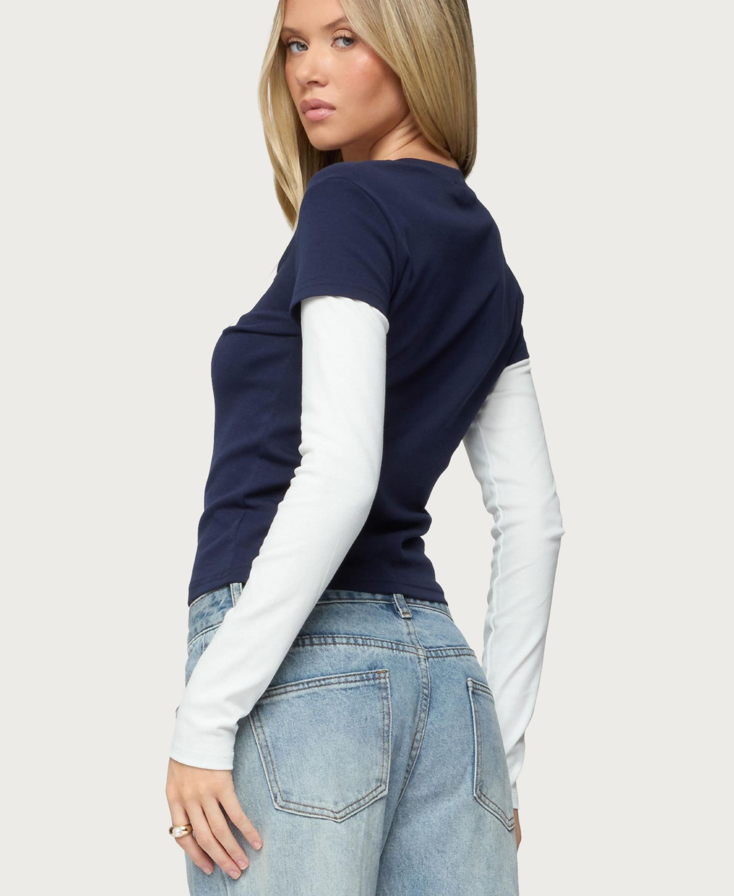 Women's Boston Layered Long Sleeve T Shirt