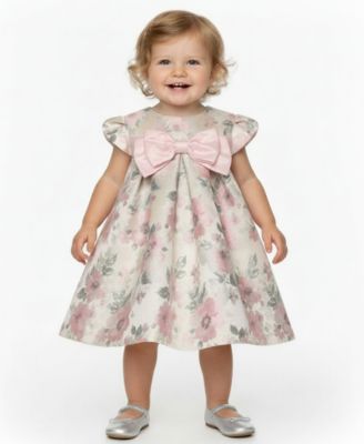 Baby Girls' Floral Jacquard Trapeze Dress