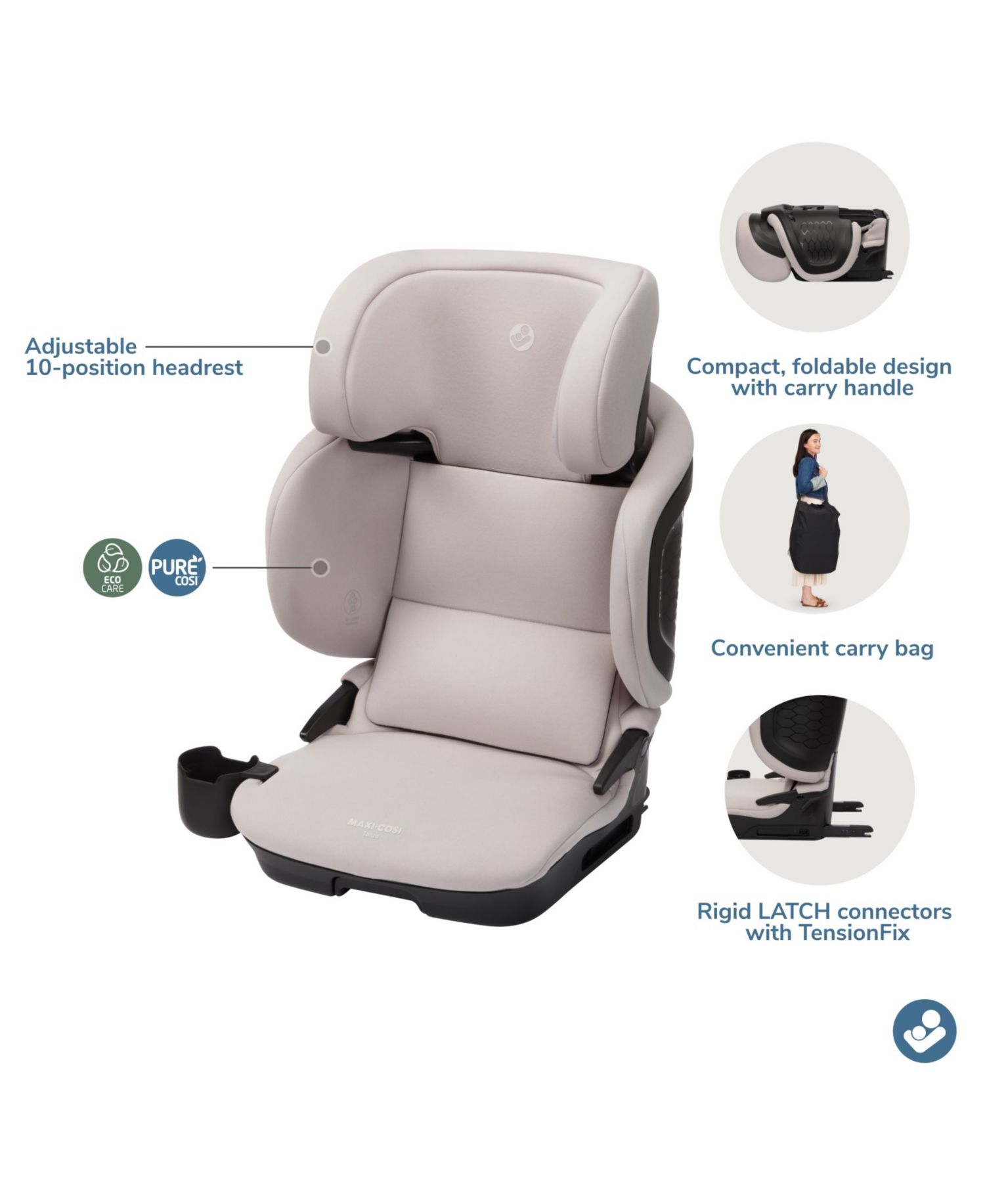 Tanza Baby and Toddler Belt-Positioning Booster Car Seat