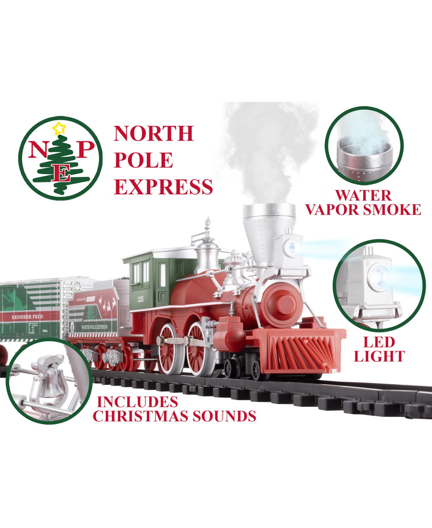 Детские игрушки Lionel North Pole Central Battery-Operated O Gauge Toy Train Set — фото 6