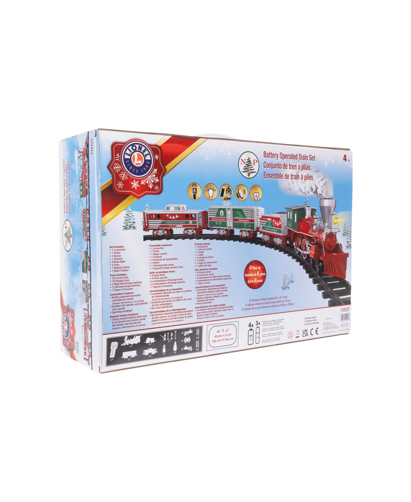 Детские игрушки Lionel North Pole Central Battery-Operated O Gauge Toy Train Set — фото 16
