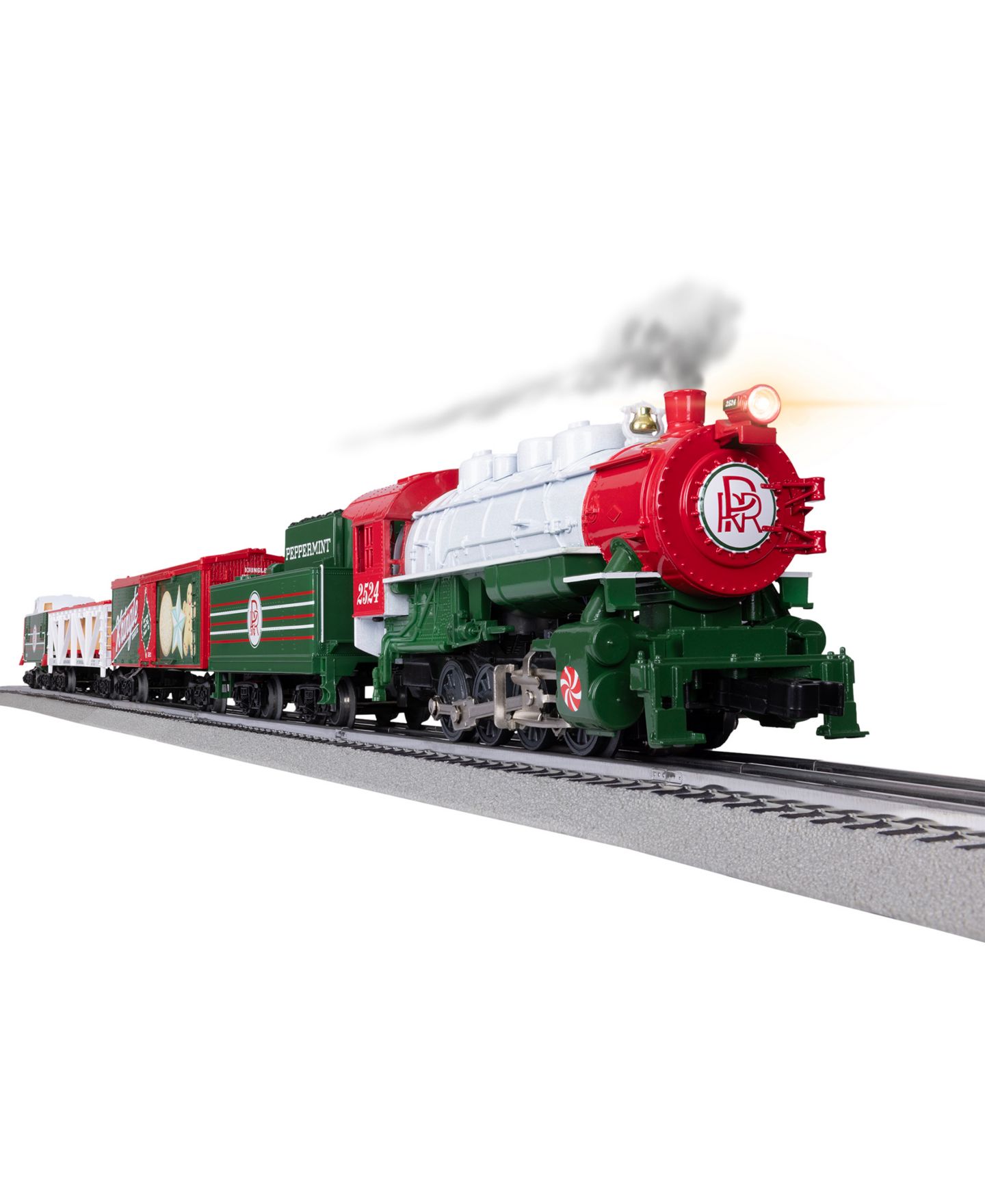 Детские игрушки Lionel O Gauge Peppermint Railroad Christmas Bluetooth 5.0 Train Set — фото 21