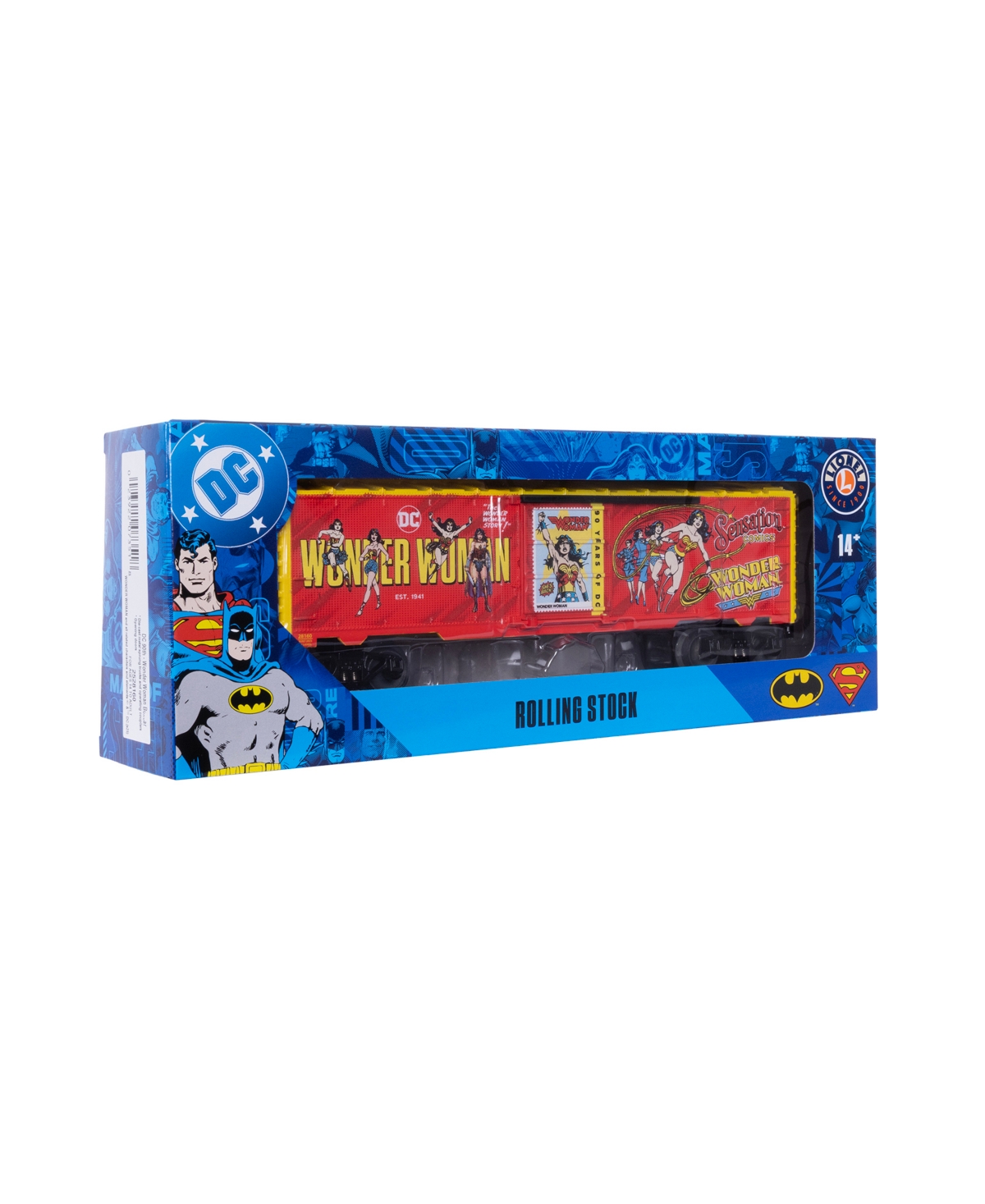 Lionel Dc Comics Wonder Woman and Dc O Gauge Model Train Boxcar