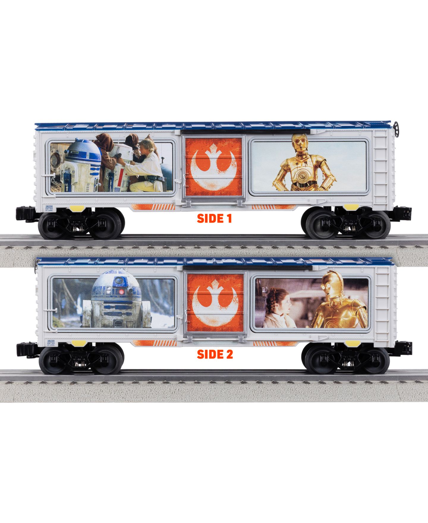 Детская игрушка Lionel O Gauge Star Wars R2-D2 C-3PO Character Die-Cast Metal Boxcar — фото 3